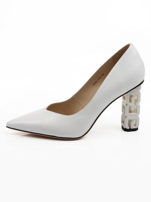 06-E32A-27D WHITE Туфли женские (натуральная кожа)
