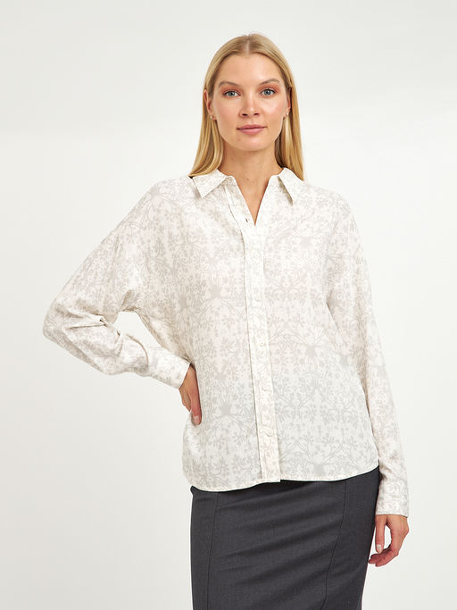 рубашка женская прямого кроя с принтом - Glenfield фото 13