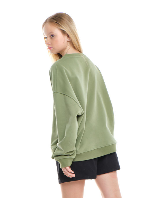 Свитшот базовый однотонный 22-7664 красный - Mini maxi фото 12