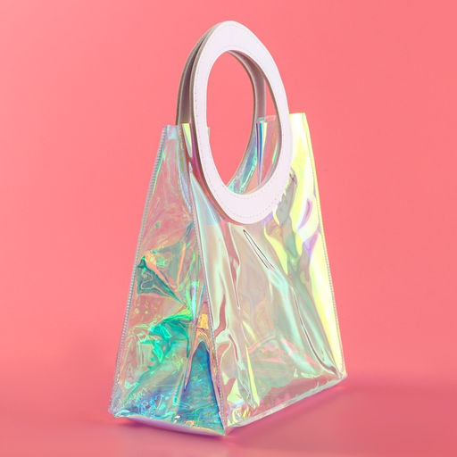 Пакет подарочный из ПВХ, белый, ирридисцентный, 20?18?10 см - UPAK LAND фото 3