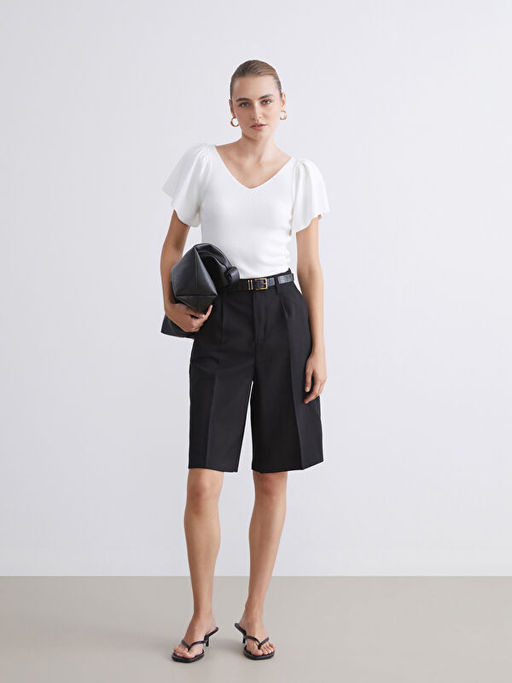 V Yaka Kad?n Triko Kazak