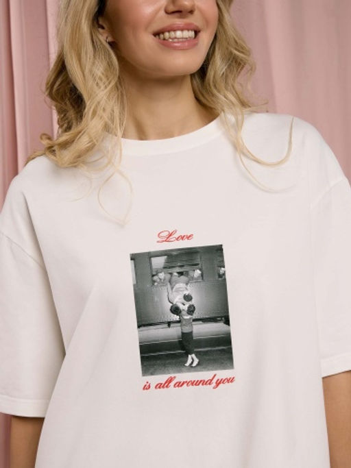 MY Футболка жен.с принтом love is all... (с фото) ФБ035  фото 2