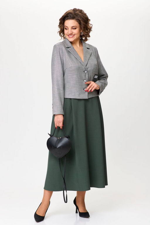 Костюм Aira Style 2417А Серо-зеленый