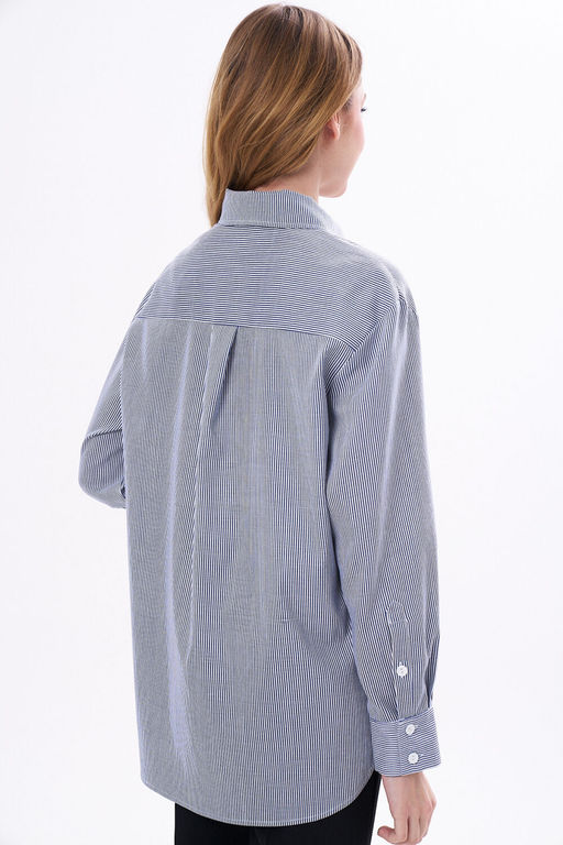 Рубашка KaVari 4018 молочный в полоску  фото 4