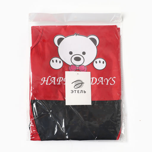 Фартук детский Этель Bear 44*60см, цв. красный, 100% п/э  фото 4