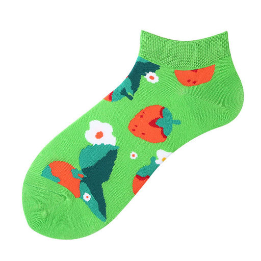 Короткие носки р. 37-44 Summer Клубничка - Krumpy фото 4