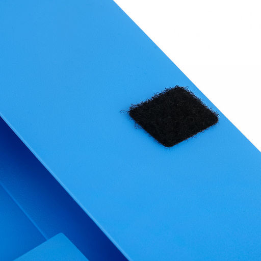 Папка-органайзер (короб) "Архивная" А4 23,4х31,5х7,5см, пластик, на липучке, цвет голубой (Китай)