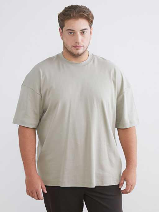 B?y?k Beden Bisiklet Yaka Erkek Ti??rt