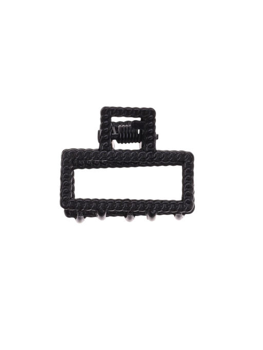 Цена за 6 шт. Крабик для волос «Эмма», прямоугольник, 2.5×2 см, чёрный