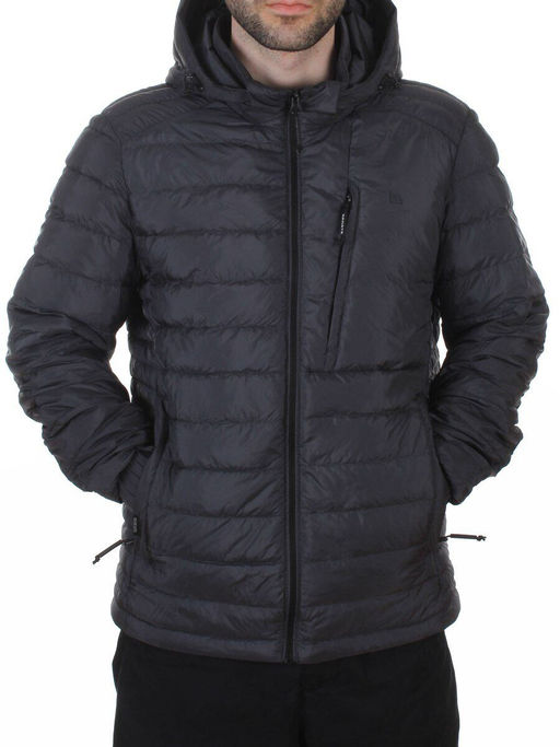 88045 DK. GRAY Куртка мужская демисезонная (100 гр. холлофайбер)