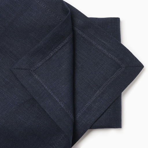 Набор салфеток «Этель» Linen collection, 30×40 см - 4 шт., 100% лён 170 г/м², тёмно-синий