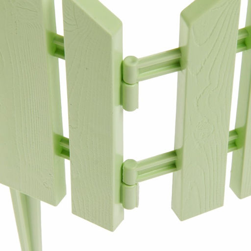 Ограждение декоративное, 25×170 см, 5 секций, пластик, салатовое, «Чудный сад»