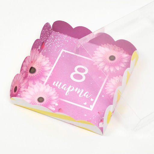 Цена за 5 шт. Коробка для печенья «С 8 Марта», 12×12×3 см
