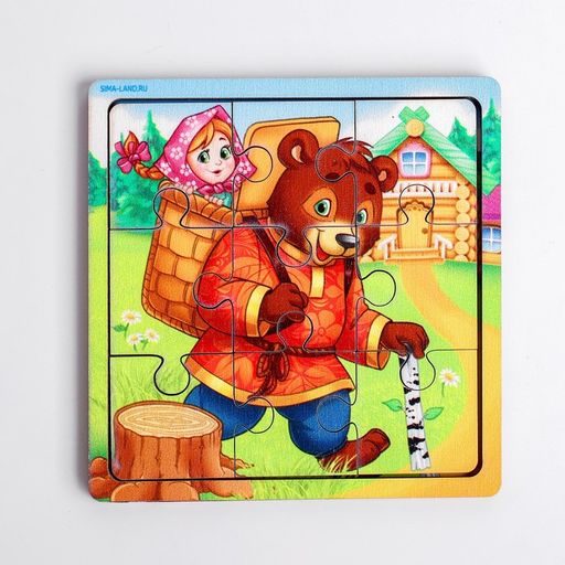 Пазл Маша и медведь, 9 деталей - Лесная мастерская фото 3