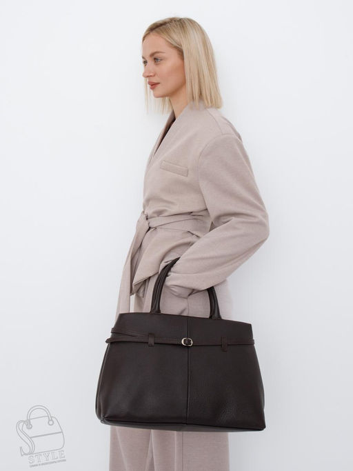 Сумка женская кожаная 8018-2S coffee Velina Fabbiano-Safenta