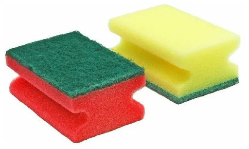 ЧИСТЮЛЯ губки д/мытья посуды 7 КОМФОРТ с абразивом (7шт) 85х64х42