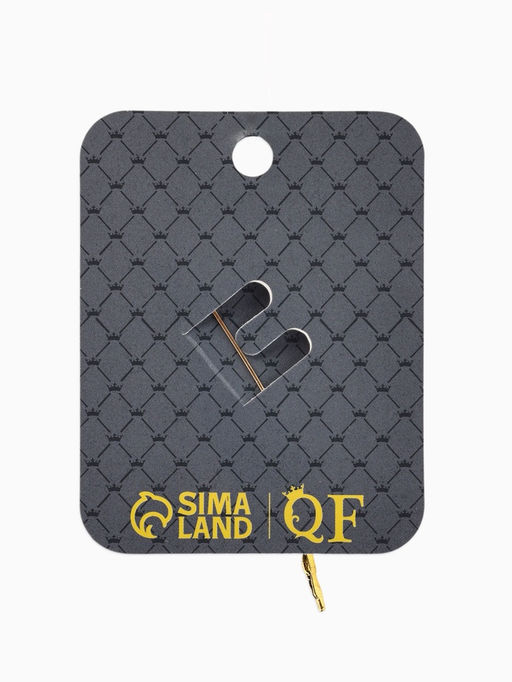 Брошь «Дятел», цвет красно-белый в чернёном золоте