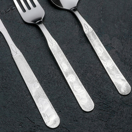 Набор столовых приборов «Топтыжка», 4 предмета, толщина 1.5 мм