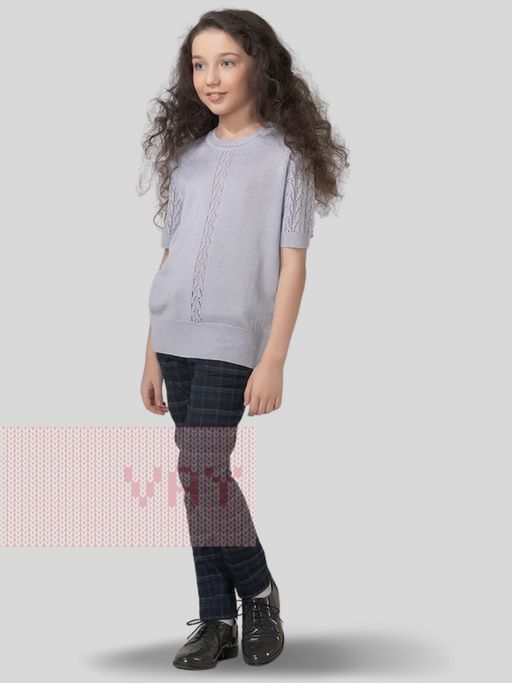 Джемпер для девочек Vay Kids 7081 из вискозы - Vay kids школа фото 2