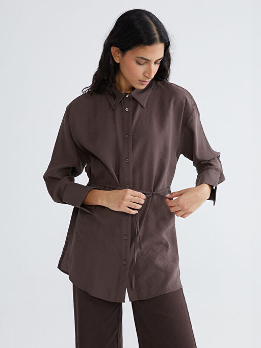 Ba?lama Detayl? Kad?n G?mlek Tunik