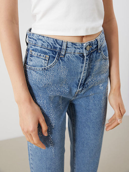 Straight Fit Kad?n Jean Pantolon