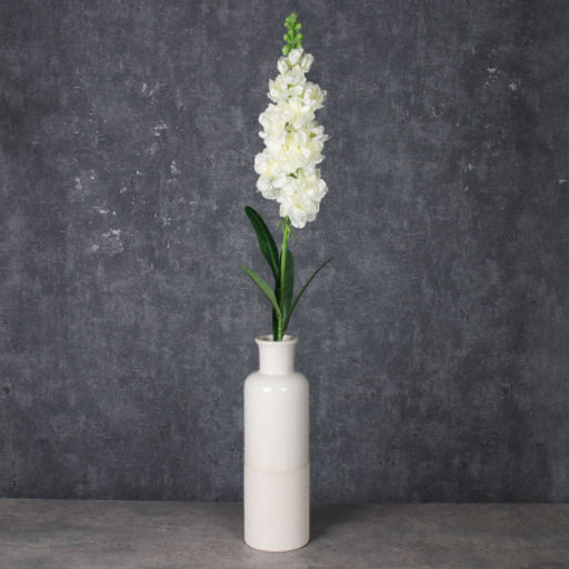 Цветок искусственный Дельфиниум 22 цветка белый 94 см / A56 /уп 50/500/ - Галеонтрейд фото 3