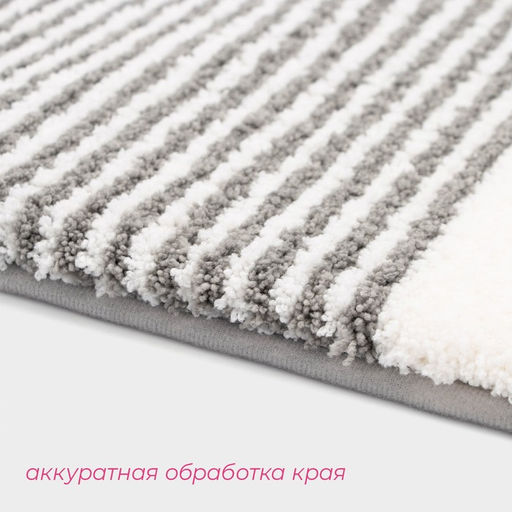 Коврик Доляна Stripes, 40?60 см, серый фото 4
