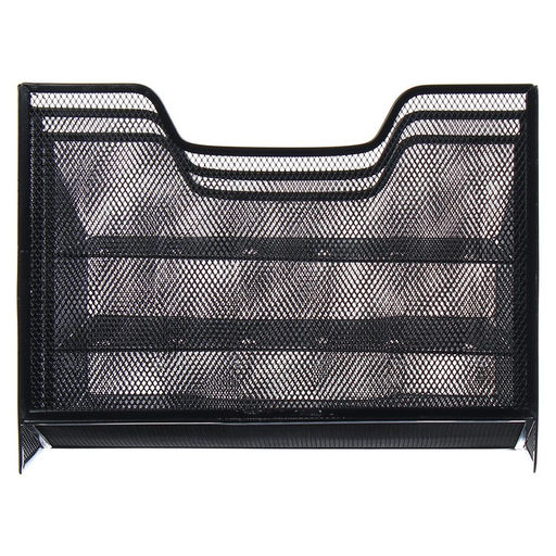 Лоток для бумаг металлическая сетка, 5 отделений, чёрный