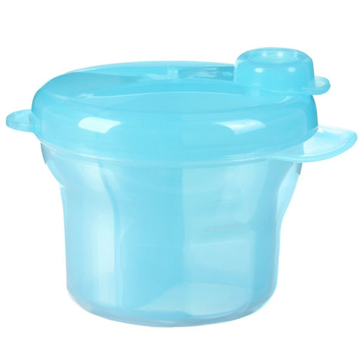 Контейнер для хранения детского питания, 3 секции по 75 мл., 9.5×8.5 см, 225 мл., голубой