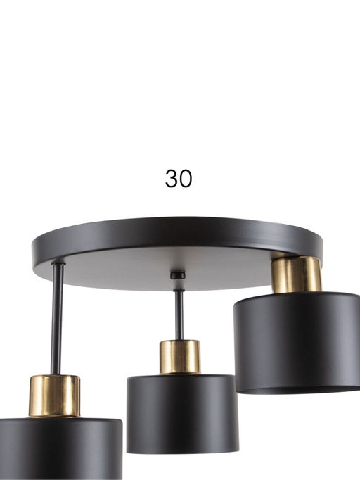 Светильник подвесной TR8121, 3хE27, 40 Вт, 37×26.5 см, чёрный