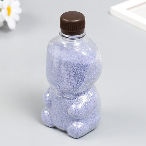 Песок цветной в бутылках "Сиреневый" 500 гр, МИКС