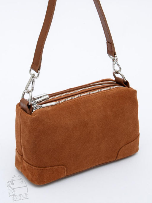 Сумка женская кожаная 5555PEF brown Polina&Eiterou