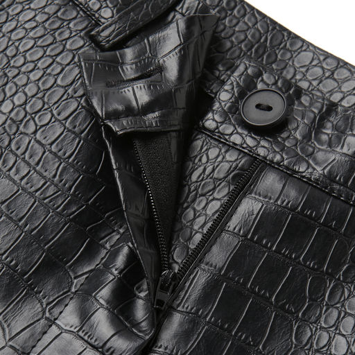Брюки женские из экокожи прямые MINAKU: Eco leather, чёрные, размер 42