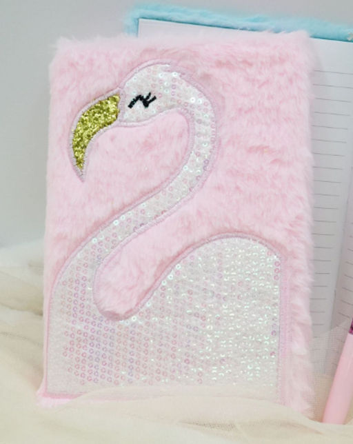 Блокнот плюшевый Flamingo, pink, 21,5х15 см, плотность 70 гр.