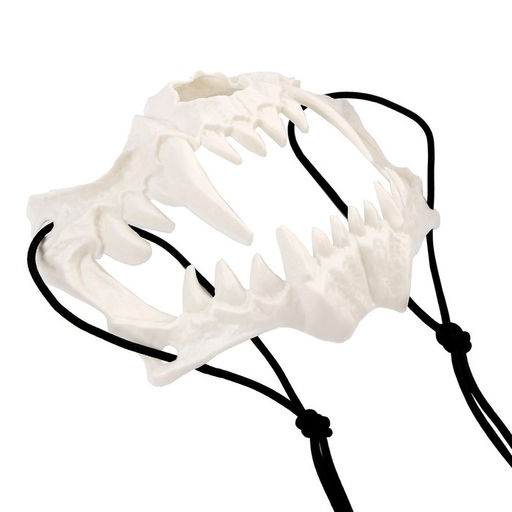 Карнавальный набор: бандана в полоску, маска челюсти белая, термонаклейка - Страна карнавалия фото 7