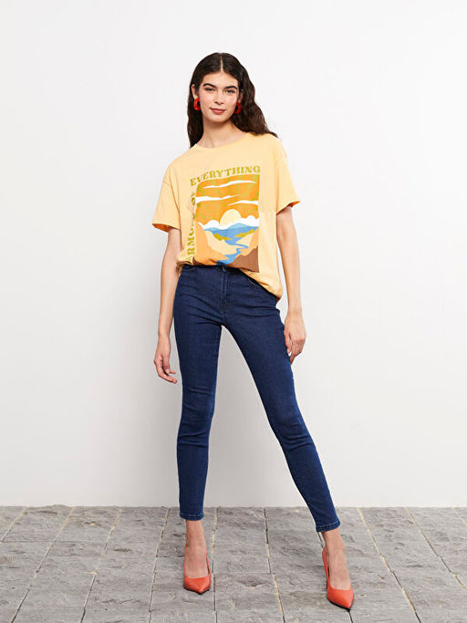 Slim Mom D?z Cep Detayl? Kad?n Rodeo Jean Pantolon