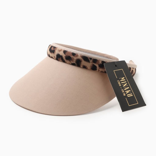 Козырёк MINAKU Leopard, пудровый, размер 56-58