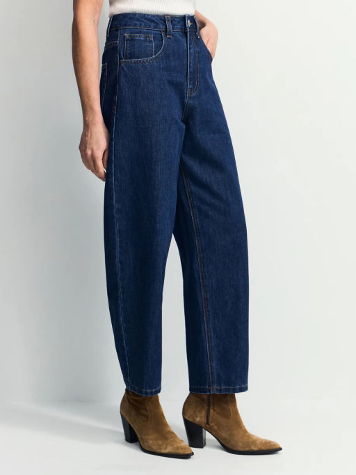 Джинсы barrel с высокой посадкой укороченной длины / Zarina  фото 3