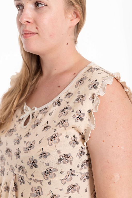 Сорочка М31587бс бежевый/серый - Елена фото 6