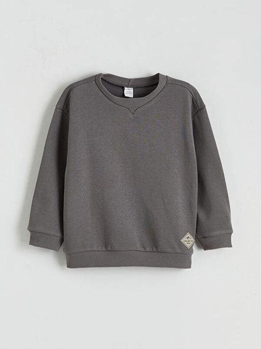 Bisiklet Yaka Erkek ?ocuk Kal?n Sweatshirt