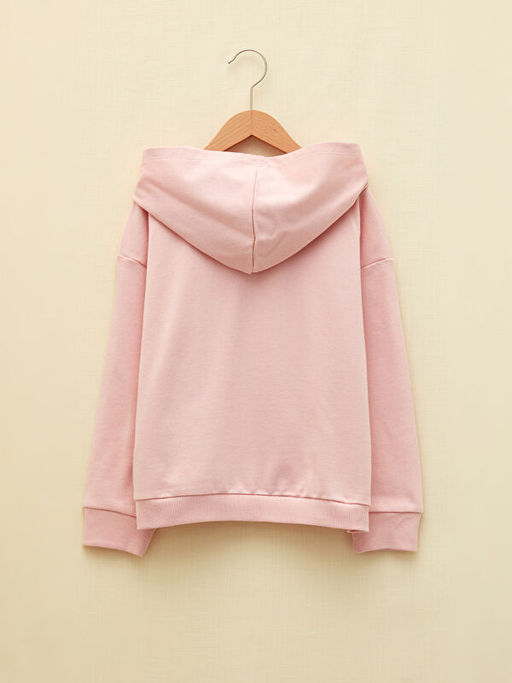 Kap??onlu Basic Uzun Kollu K?z ?ocuk Sweatshirt - Waikiki фото 2