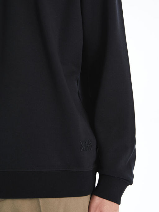 Bisiklet Yaka Nak??l? Erkek Sweatshirt