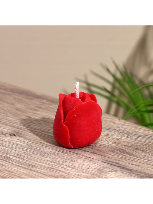 Цена за 2 шт. Свеча "Тюльпан" 4х4х4 см, соевый воск