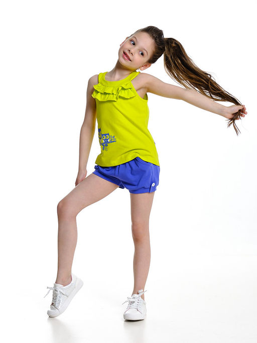 Комплект летний для девочки UD 1733/1734 неон - Mini maxi фото 3