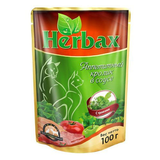 Herbax пауч 100 г. Кролик в соусе с травами 4610003548865 фото 2