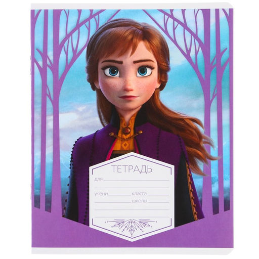 Цена за 10 шт. Тетрадь 12 листов, линейка, Холодное сердце 5 видов МИКС - Disney фото 7