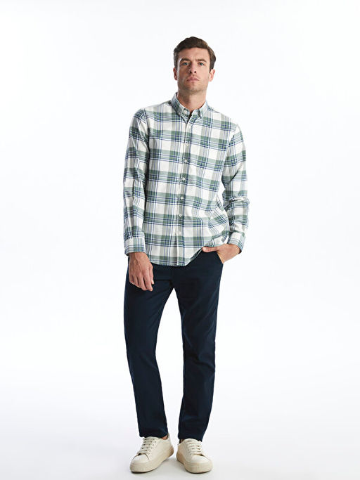 Regular Fit Uzun Kollu Ekose Erkek G?mlek