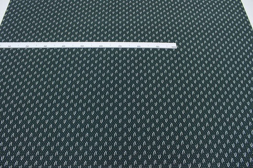 Теплый хлопок Набойка-веточки с горошком цв.темная хвоя, ш.1.48м, хлопок-100%, 160гр/м.кв - Купава фото 3