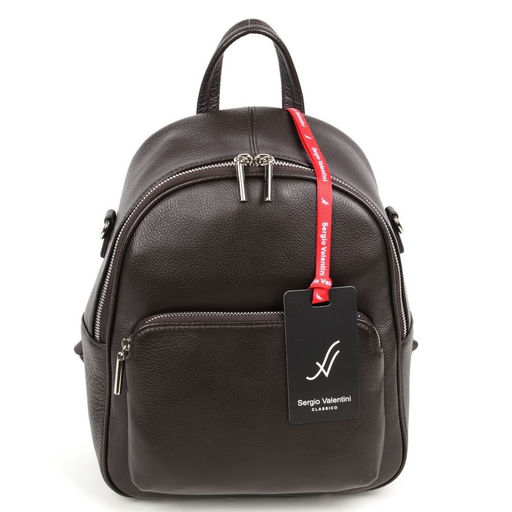 Женский кожаный рюкзак Sergio Valentini SV-SZ753/B Д.Браун  фото 2