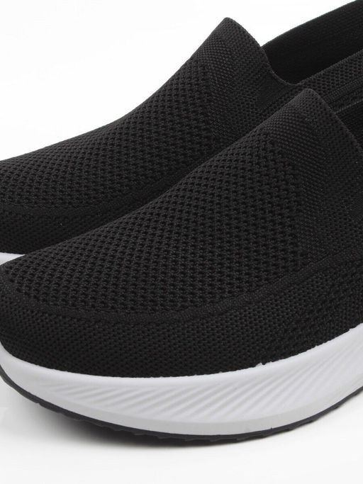 05-TEX-D04-02 BLACK Полуботинки спортивные летние мужские (текстиль)